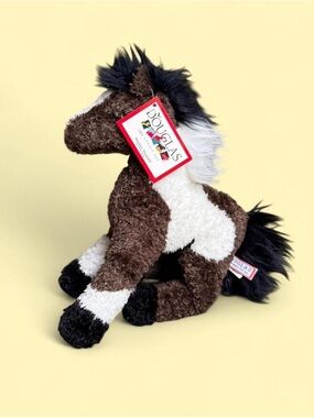 Brown & White Plush Horse Toy